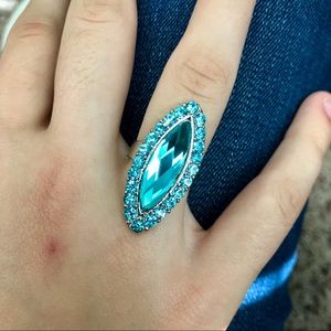 Vintage Blue Gemstone Adjustable Ring (NWOT)